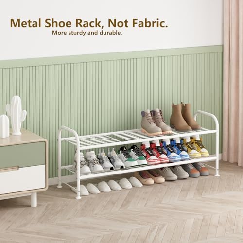 LINZINAR 2 Tier Long Shoe Rack for Closet Metal Shoe Organizer for Entryway - Image 5