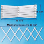 SKOLOO Hat Rack for Wall with 17 Hooks, Solid Wooden, Modern, Expandable Coat Rack Wall Mount for Coats, Hats, Bags, Baseball Caps, White - Image 5