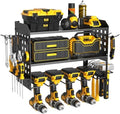 SUNALLY Power Tool Organizer, Wall Mount Garage Tools Storage Rack, Black by SUNALLY
