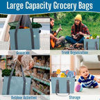 VENO 2 Pack Extra Large Reusable Grocery Shopping Bags Utility Tote - Image 6