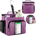 Bukere Portable Shower Caddy College Dorm Room Essential, Shower Caddy Tote Bag for Student, Girl, Women, Separate Compartment, Large Capacity, Quick Dry Mesh Base for Travel, Gym, Camp, Purple by Bukere