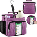 Bukere Portable Shower Caddy College Dorm Room Essential, Shower Caddy Tote Bag for Student, Girl, Women, Separate Compartment, Large Capacity, Quick Dry Mesh Base for Travel, Gym, Camp, Purple by Bukere