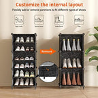 AWTATOS 8 Tiers Shoe Rack Organizer, 32 Pair Shoe Storage Cabinet, Black - Image 5