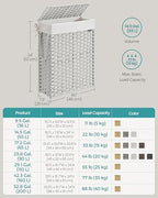 SONGMICS Laundry Hamper with Lid, 14.5 Gal (55 L) Synthetic Rattan,Foldable - Image 5