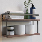 RICHER HOUSE Floating Shelves Bathroom, Wall Mounted Shelf Over Toilet by RicherHouse