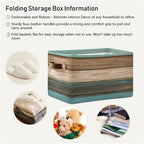 Wood Print Rectangular Storage Basket Not Real Wood Retro Vintage Organizer Bin Shelf Baskets For Clothes Gifts For Home Office Dorm - Image 6