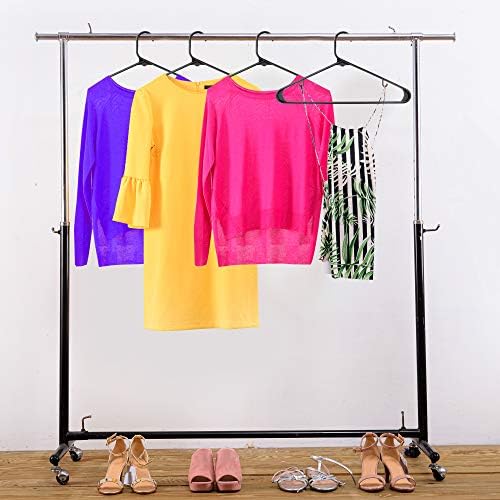 Utopia Home Plastic Hangers 200 Pack – Built-in Strap Hooks Black | Space saving | Durable & strong | Closet organizer | Clothes hangers | Ideal for shirts, pants, skirts & coats - Image 4