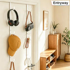 Over Door Hat Organizer,2 Pack Baseball Hat Rack,Fits Doors 1 3/4" - Image 6