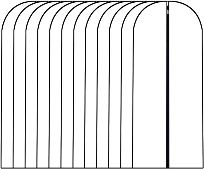 Garment Bags for Hanging Clothes 12 PCS Transparent Dress Bag for Traveling Garment Bag for Dresses Long Clothes Storage Bags with Full Zipper for Long Dress Costumes Gowns Coats 24''x54'' by HomeClean