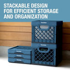 CleverMade Collapsible Milk Crate (100% Recycled) - 25L - Obsidian - Image 6