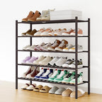 Smiry Bamboo Shoe Rack, 16 Vertical Slats, 5 Tier - 33.7" Wide, Brown by Smiry