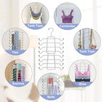 3Pcs Tank Top Hangers Space Saving Hanger Organizer Bra Hangers Silver - Image 5