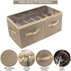 Moteph Shoe Organizer for Closet - Shoe Storage Organizer for Closet Organization with Clear Cover & Adjustable Dividers, Shoe Rack & Basket - (Light Brown, Large - 24 Pairs) - Image 5