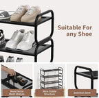 4 Tier Shoe Rack - Expandable Shoe Organizer for Closet - Image 4