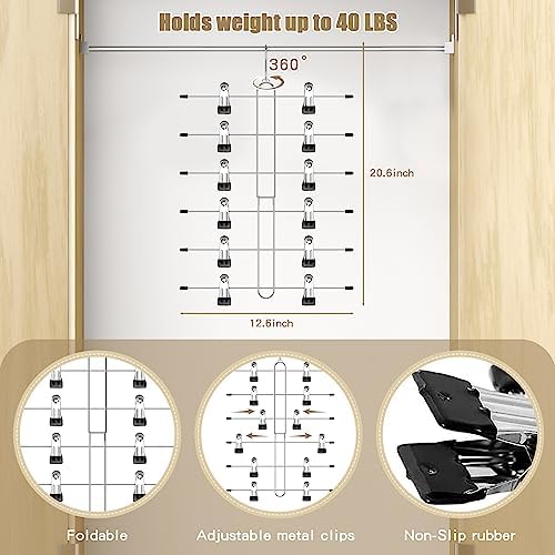 6 Tier Skirt Hangers Space Saving,4 Pack Pants Skirts Hangers with Clips for Women Closet,Non Slip Closet Organizer and Storage Multi Clothes Shorts Hanger Organization Dorm Room Essentials - Image 4