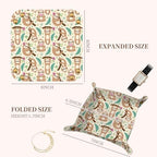 PU Leather Jewelry Valet Tray, Portable Catchall Tray for Keys, Wallet, Watch, Travel Organizer for Nightstand Desk Entryway Home Decor Gift for Women Men Cute Sloth - Image 5
