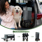 Timber Ridge 49" Extra Long Collapsible Folding Wagon with Tailgate&Brakes - Image 6