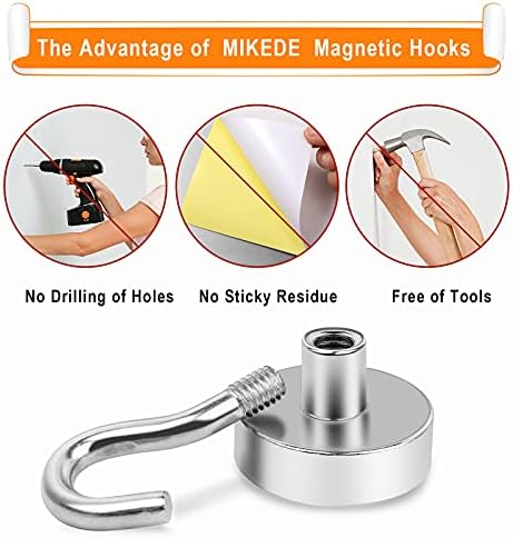 MIKEDE Magnetic Hooks 30Lbs+ Strong Magnetic Hook for Cruise Cabins - Image 4