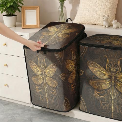 2pcs closet organizers and storage under bed,clothing blanket sweater sheet bedding comforter duvet quilt pillow toy storage bags with lids,dorm room essentials for containers 95L - Image 6