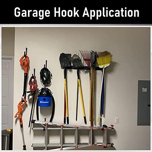 Garage Storage Hooks, 10 Pack Heavy Duty Ladder Hooks, 6.7Inch/17cm Wall Mount Tool Hanger for Garden Hose, Folding Chair and Bike - Image 5