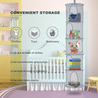 3Pcs Hanging Stuffed Animal Storage Hammock Net 5 Tiers, Grey - Image 6