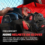 PowerNet Softball & Baseball Helmet Hanging Bag, 12 Pocket Baseball Glove & Helmet Storage Holder & Dugout Organizer, Portable Baseball Gear Training Equipment Holder, Team Colors - Image 5
