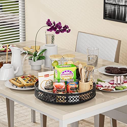 11 inch Lazy Susan Turntable - Metal Spice Organizer for Cabinet Table Top - Image 5