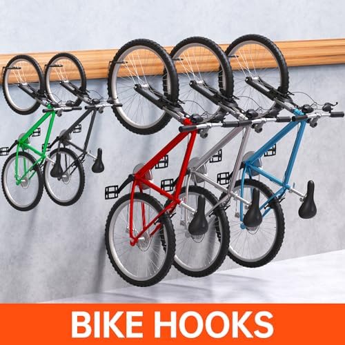 GURADESIGN 16-Pack Heavy Duty Bike Hook, Loading Capacity 100 LBS, 6 inch, Bike Hooks for Garage Wall and Garage Ceiling - Image 6