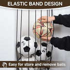 Garage Ball Storage Rack, Wall Mount Holder Space Saving for Basketball - Image 4