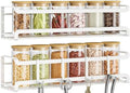 Bunoxea Spice Rack Wall Mounted 2 Pack, White,For Spice Jars & Seasonings by Bunoxea