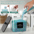 POLRAI 3 Pack Laundry Pod Containers and Dryer Sheet Holder with Bamboo Lids and Labels Laundry Room Organization Containers for Scent Booster Powder Detergent Pods Storage - Image 6