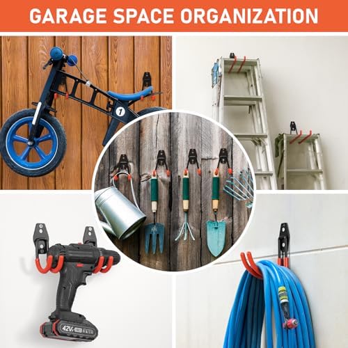 Garage Hooks, Anti-Slip Heavy Duty Wall Mount Hooks, 32-Pack - Image 3