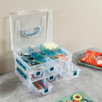 MyGift 11 Inch Craft Storage Organizer Case With 6 Drawers - Image 7