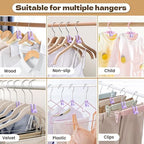 Mlici 60 Pcs Space Saving Hanger Connect Hooks for Closet Organizer, Purple - Image 4