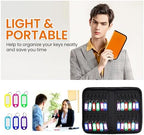 Zippered Key Case, Key Organizer, Fireproof and Waterproof Key Binder with 24 Hooks and Tags Portable Key Storage Book for Offices Real Estate Agencies Hotels and Rental Management - Image 2