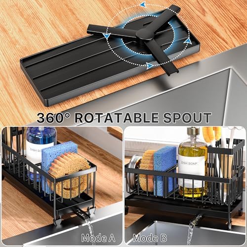 Cisily Sponge Holder for Kitchen Sink, Sink Organizer with Brush Holder - Image 2