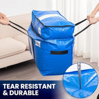 TAILI 2 Tier Moving Bags,2 Blue Silver Storage Bags with Visible Window - Image 6
