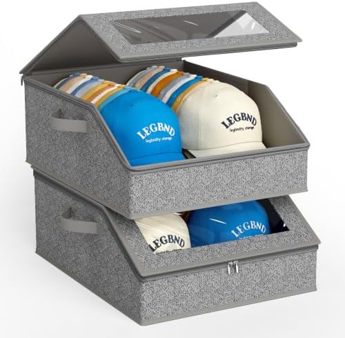 AOODA 2 PCS Sturdy Hat Storage for Baseball Caps, 48 Caps Hat Organizer by AOODA