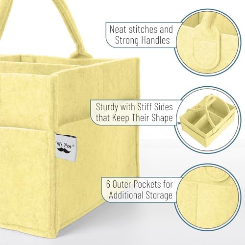 Mr. Pen- Baby Diaper Caddy Organizer, Lemon Glow - Image 3