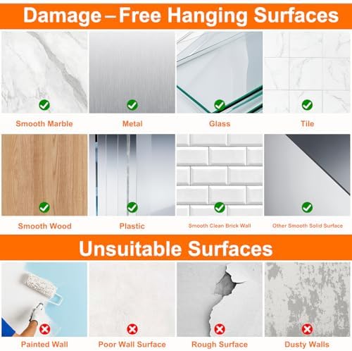 DDMY Black Heavy Duty Adhesive Hooks 2026 Upgraded 50lbs（Max） Sticky Wall Hooks for Hanging 12 Pack No Damage Hook Strong Waterproof Bathroom, Kitchen, Shower,Ceiling, Office and Outside Decor Hanger - Image 5