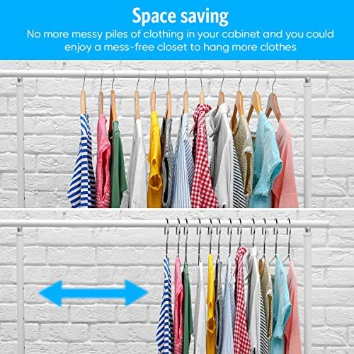 Fayleeko Heavy Duty Stainless Steel Coat Hangers - 40 Pack of 17.7 Inch Ultra Thin, Space Saving Clothes Hangers (Silver) - Image 5