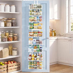EVERIE Over the Door Pantry Organizer, 9-Tier Heavy Duty Door Storage Rack with Solid Bottom Baskets, Stable No-Bumping Design, Adjustable Hanging Shelves for Kitchen Pantry by EVERIE