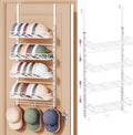 SWTYMIKI Over Door Hat Organizer - 5 Tier Wall Mounted Hat Rack with 4 Adjustable Metal Basket and 3 Hooks, Hanging Baseball Cap Organizer Storage Holds up to 49 Caps for Door, Bedroom, Closet by SwtyMiki-TidyHomeSweetLife