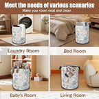 Seashells Starfish Laundry Basket,Waterproof Foldable Laundry Hamper,Dirty Clothes Basket, Linen Bin Storage Organizer Collection 16" x 20.8" - Image 7