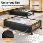 Under Bed Storage with Wheels，1 Pack Under Bed Storage Containers,Underbed Shoe Storage Bedroom - Image 3