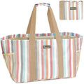 BALEINE Soft 9 Gallon Extra Large Utility Tote, Foldable Reusable Storage Bag (Color Stripe) by BALEINE