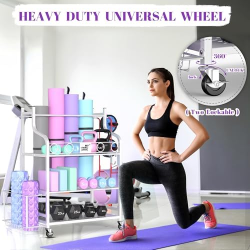 Mythinglogic Home Gym Rack for Dumbbells, Yoga Mats and Workout Equipment - Image 6