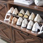 Barnyatoh Farmhouse Shoe Storage Cabinet,Shoe Organizer with 4 Flip Drawers - Image 7
