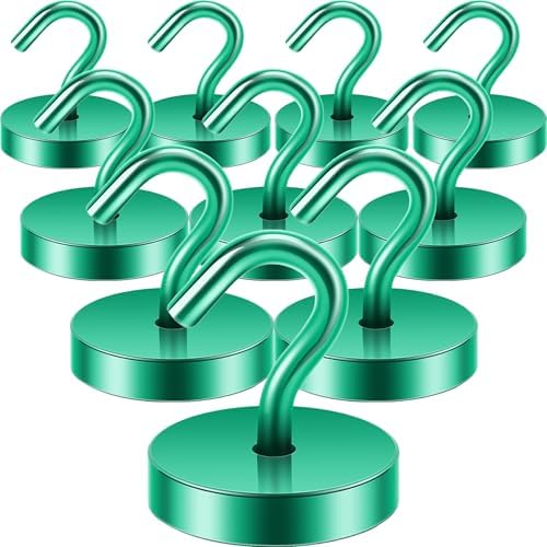 Neosmuk Magnetic Hooks Steel Tube Design for Cruise,130lb+ Green,10 Pack by Neosmuk