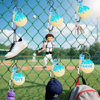 Blue Ice Cream Drip Baseball Softball Dugout Organizer Bag Fence Hook Helmet Glove Hanger with Name Tag Sports Team Gifts Gear for Boys Girls Coach Mom Must Have Travel Accessory-6pcs - Image 7